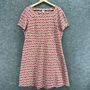 Eci Dress Women 18W Plus Beige Striped Sheath Midi Short Sleeve Round Neck